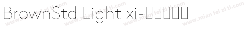 BrownStd Light xi字体转换